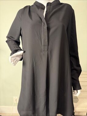 Anne Klein Black Long-Sleeve Tunic Size Large NWT